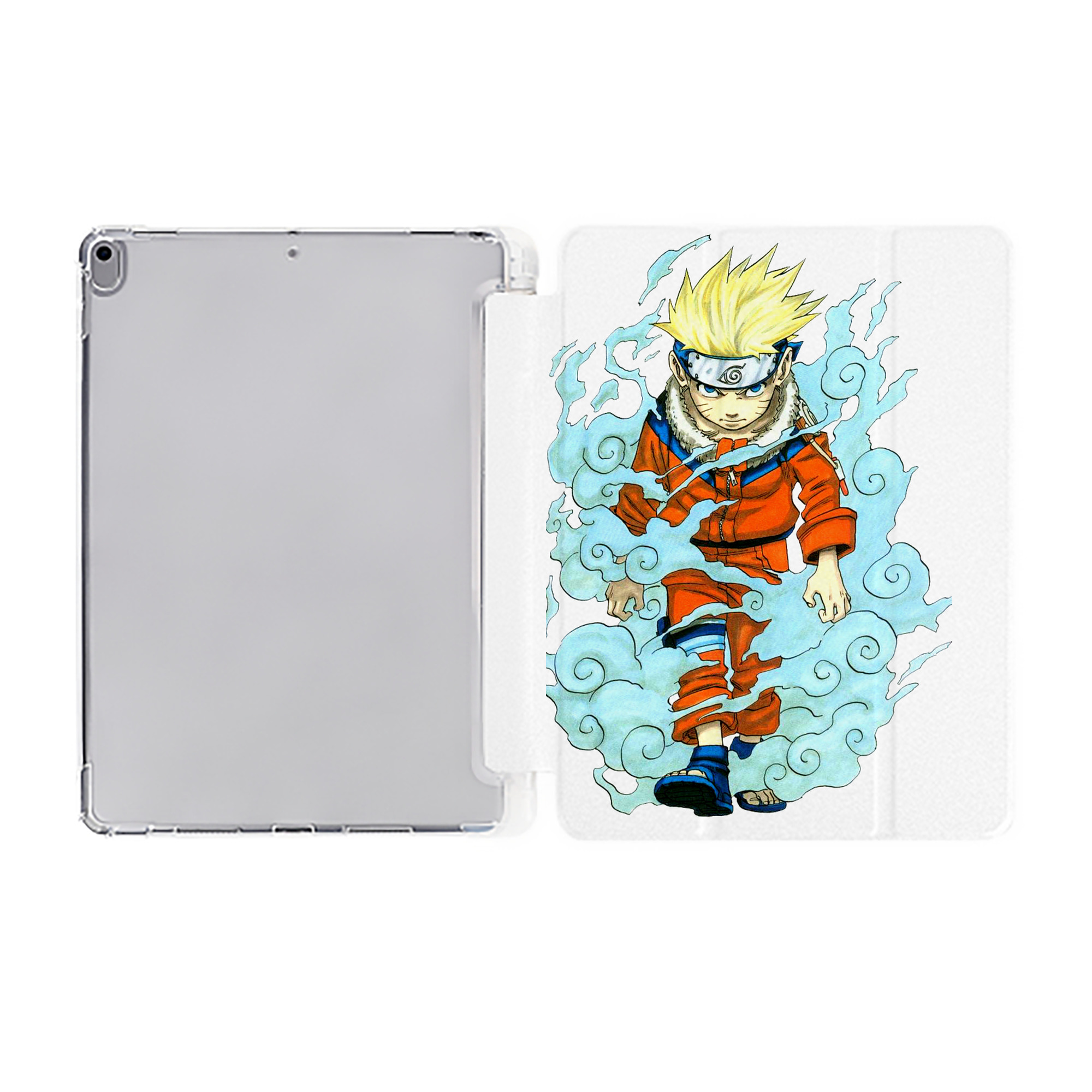 （画像用） NARUTO -ナルト- うずまき ナルト Uzumaki Naruto IPad ケース ペン収納付き 三つ折りスタンド PUレザー×シリコン 対応機種9.5/10.5/10.9インチ